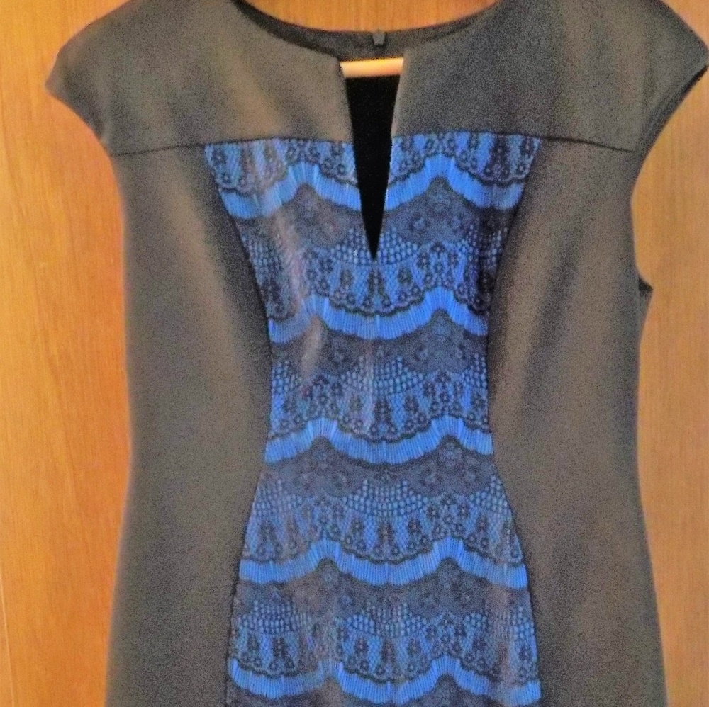 Blue black dress